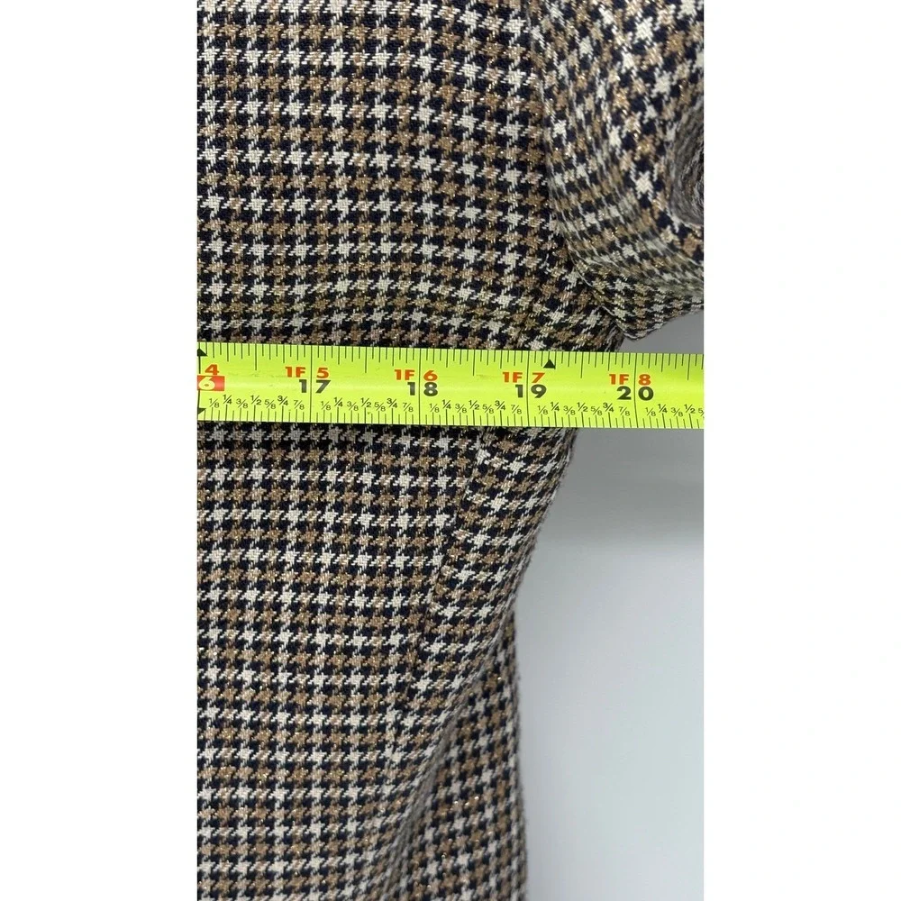 New Brunello Cucinelli Blazer Women Tan Gold 44 8 Houndstooth Old Money  Linen‎